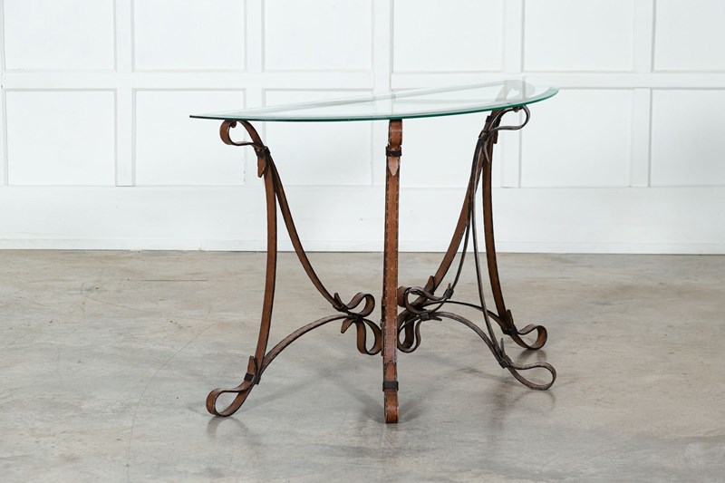Jacques Adnet Style Iron Leather Console Table-adam-lloyd-interiors-3-3582064240-main-638187196107611749.jpeg