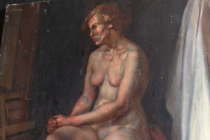 Alys Woodman 'Painting From Life' Nude -adam-lloyd-interiors-alys-woodman-oil-canvas-painting3-main-637364026248255556.jpg