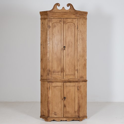 George III Pine Corner Cupboard