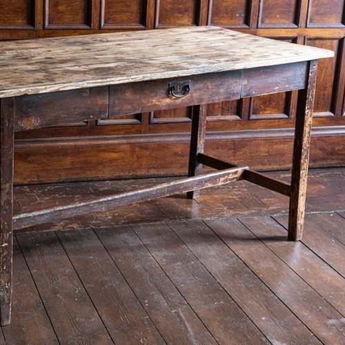 19Thc Pine Lancashire Mill Table