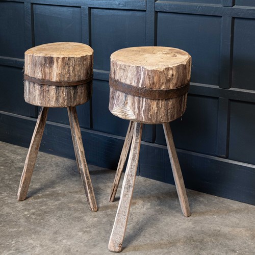 Primitive Chopping Block End Tables