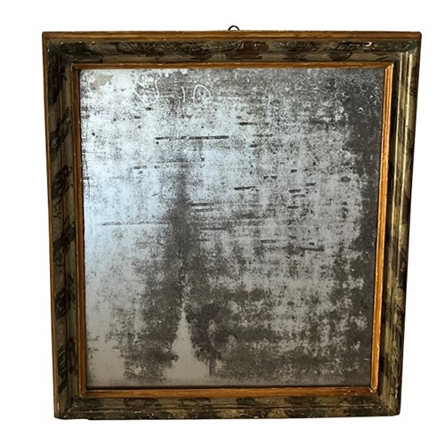 Italian Polychrome Antique Framed Mirror