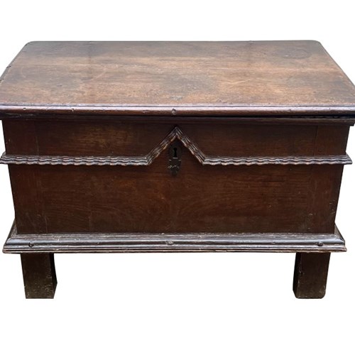 17Th Century French Oak Marriage Coffer