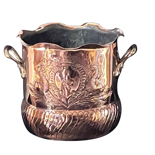 19Th Century Large French Copper Wine Cooler