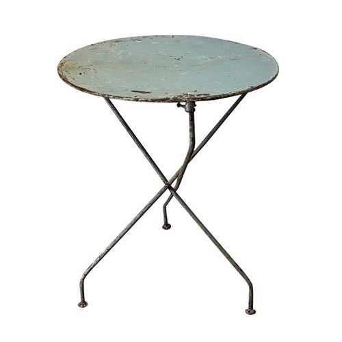 French Folding Round Iron Table