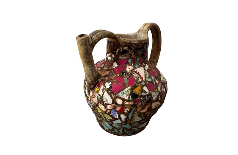 19Th Century French Picassiette Pottery Water Jug-adps-antiques-19th-century-french-picassiette-water-jug-4984-4-main-638322162284067090.jpg