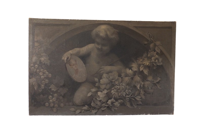 19th Century French Grisaille Painting of A Cherub-adps-antiques-19th-century-grisaille-painting-4416--5-main-637933384281937504.jpg