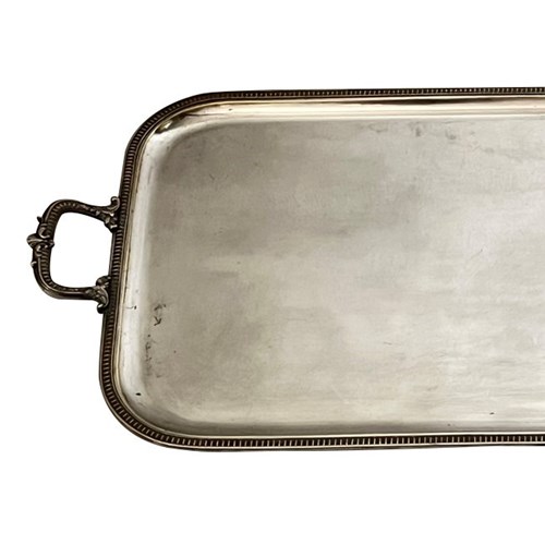 Large 19Th Century French Silverplate Serving Tray