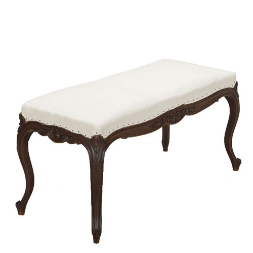French Louis Xv Revival Walnut Banquette