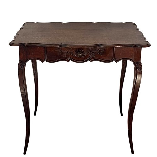 19Th Century Louis Xv Revival Oak Writing Table