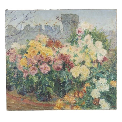 Late 19Th Century French Oil Painting 'View Of Avignon'