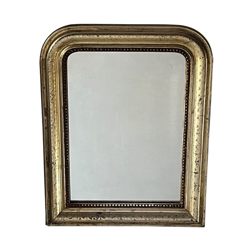 Small 19Th Century Louis Philippe Gilt Mirror