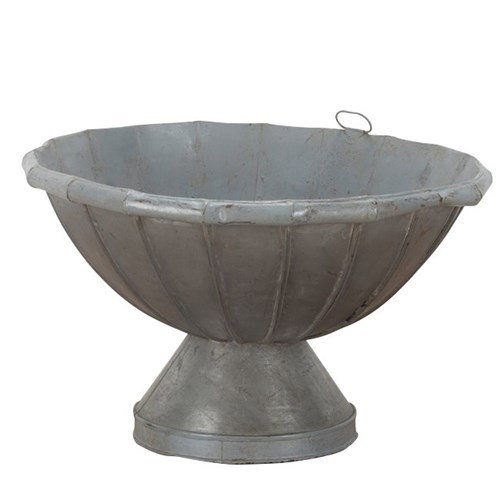 Large 19Th Century French Zinc Vasque