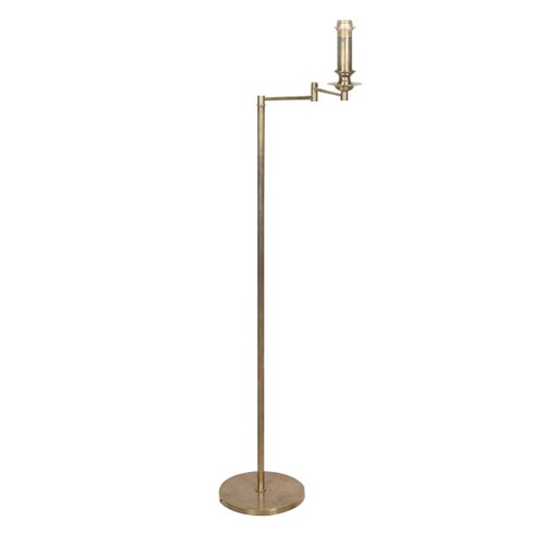 French Art Deco Style Brass Floor Lamp