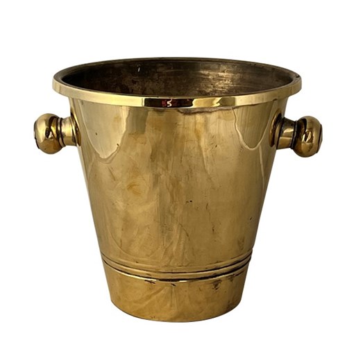 Large Brass Champagne Bucket