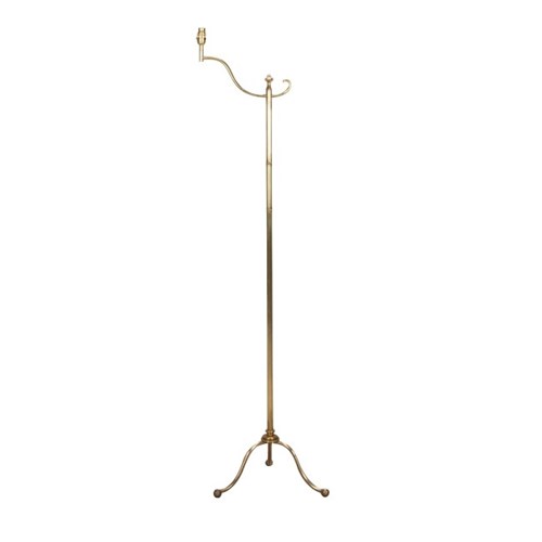 Tall French 20Th Century Brass Floor Lamp