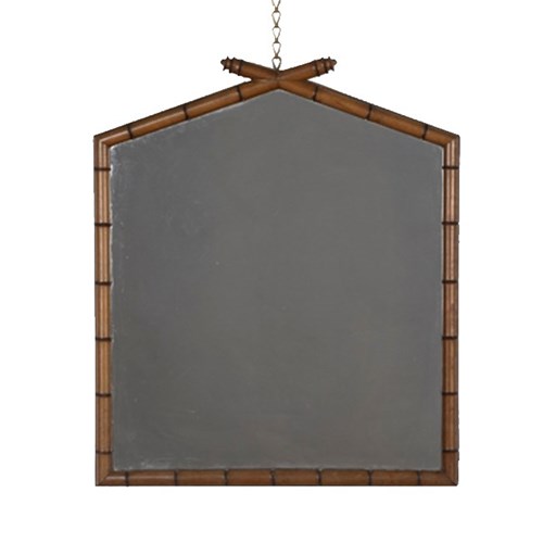 Large Faux Bamboo Framed Mirror