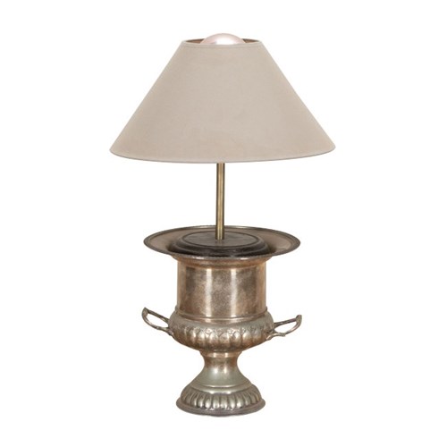 20Th Century French Silverplate Champagne Bucket Table Lamp