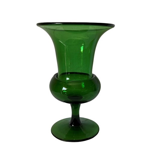Large Green Glass Medici Vase