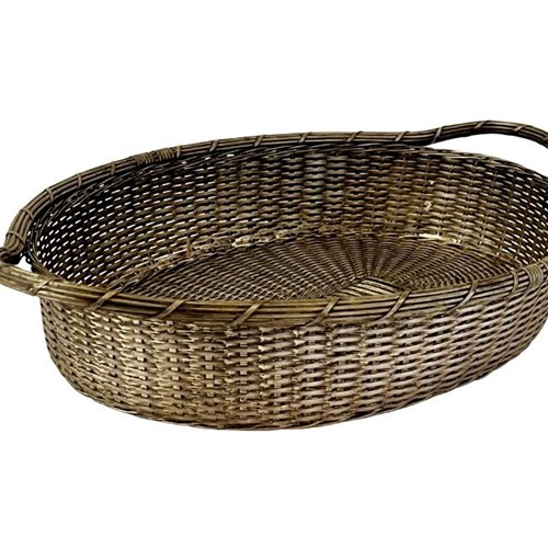 Large Oval French Silver Plate Bread Basket