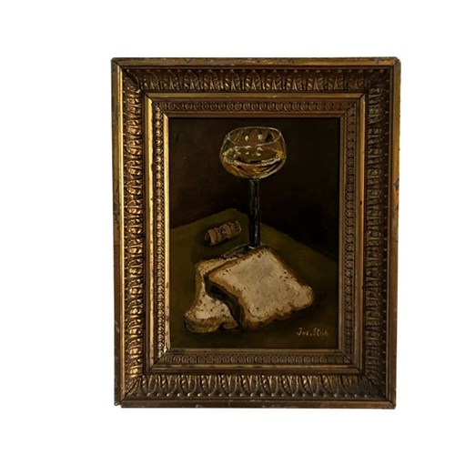 Small Framed Still Life Painting By Steib