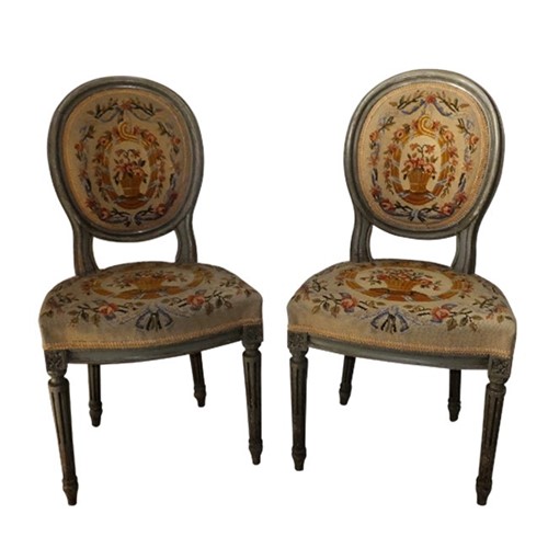 Pair Of Louis Xvi Revival Side Chairs