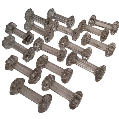 Set Of Sixteen French Glass Knife Rests