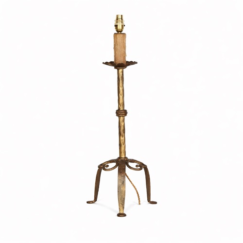 Spanish Gilt Iron Table Lamp