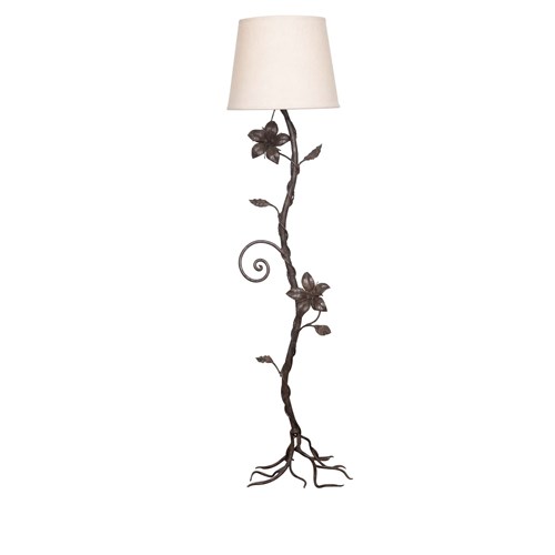 Decorative Wrought Iron Climbing Plant Floor Lamp