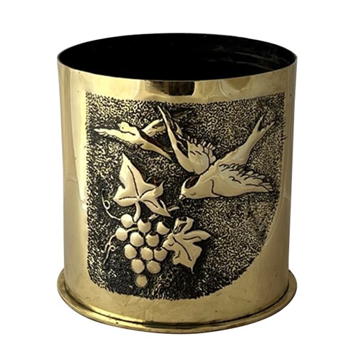 Ww1 Decorated Brass Trench Art Champagne Bucket