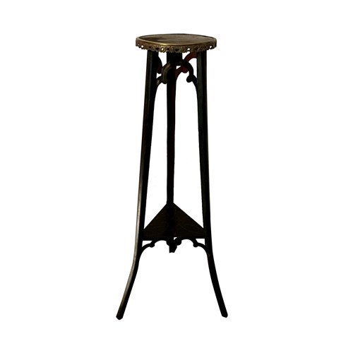 19Th Century French Napoleon Iii Tole Peinte Pedestal Stand