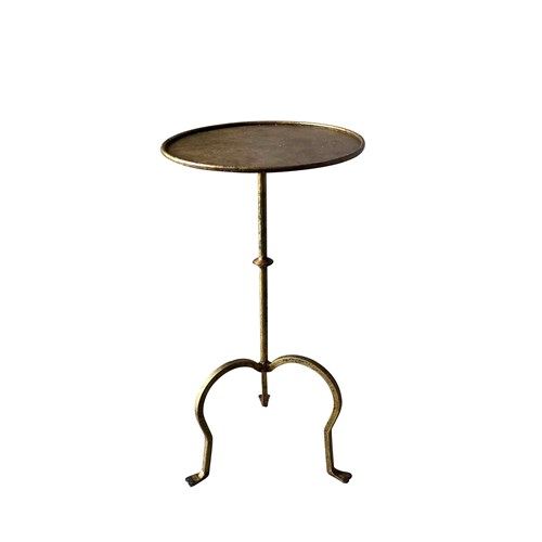 Mid-Century Spanish Gilt Iron Martini Table