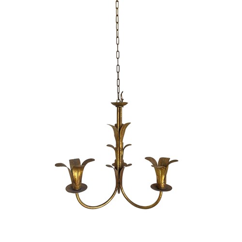 Mid 20Th Century Spanish Tulip Form Chandelier