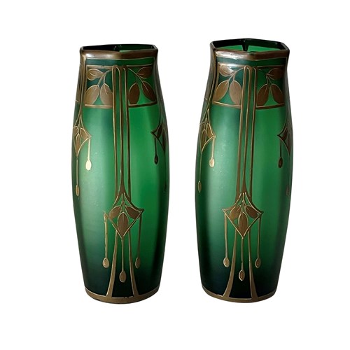 Pair Of Early 20Th Century Austrian Secessionist Vases