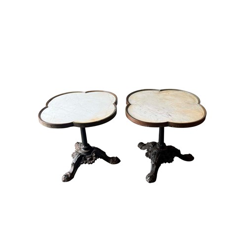 Pair 19Th Century French Porailly & Charlionnais Quatrefoil Low Tables