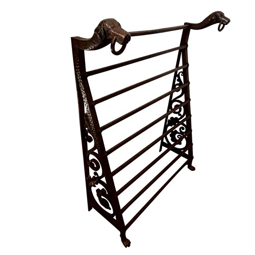 Late 19Th Century French Wrought Iron Firefront Shoe Rack