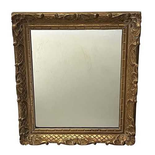 Early 20Th Century French Carved Giltwood Mirror