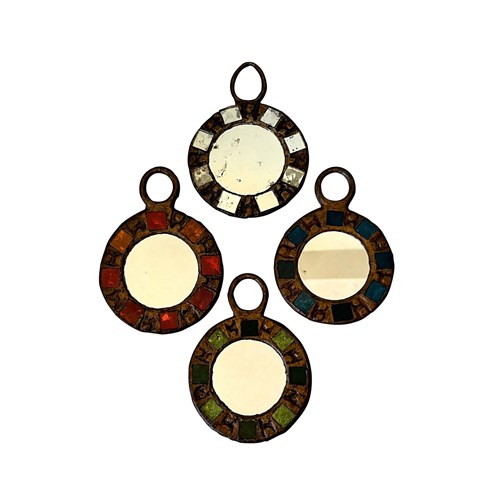 Set Of Four Small Mid-Century Irena Jaworska Mirrors