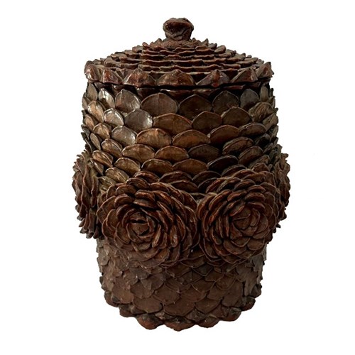 Tramp Art Pine Cone Box