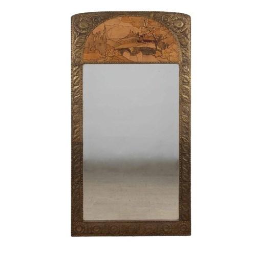 Large French Arts & Crafts Mirror