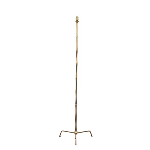 French Mid 20Th Century Brass Floor Lamp