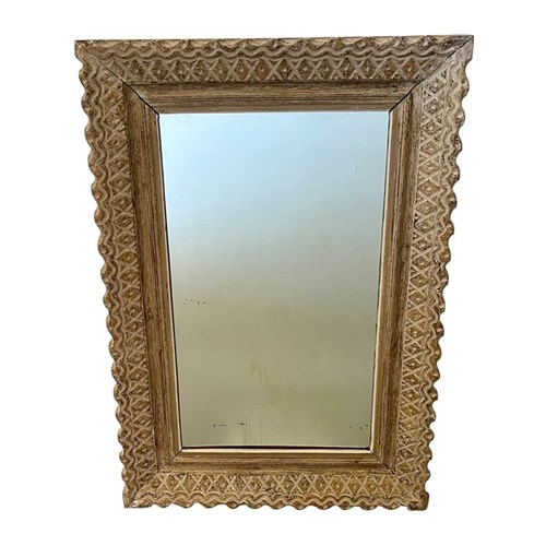French Signed Bouche Carved Framed Mirror
