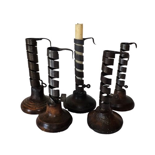 Collection Of 19Th Century French Cellar Candlesti