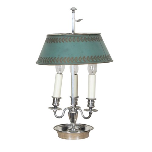 Directoire Revival Silver Plate Table Lamp