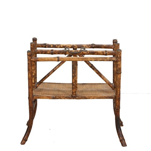 Early 20Th Century French Bamboo Magazine Rack