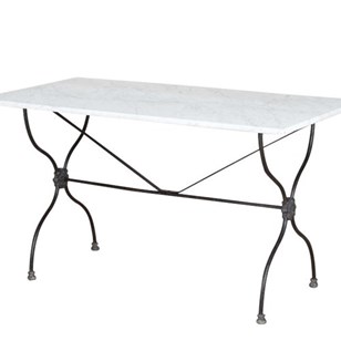 Long French Marble Top Bistro Table...