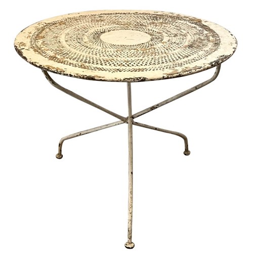 19Th Century French Folding Iron Garden Table 