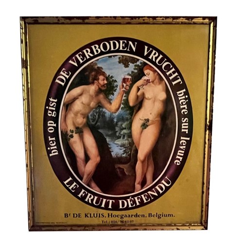 Original Advertising 'Forbidden Fruit' Beer Sign