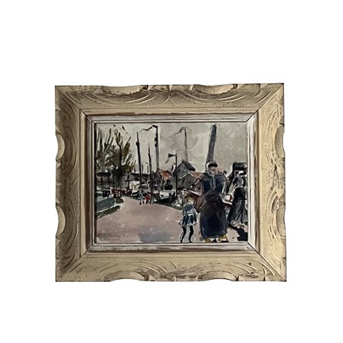 Mid Century French Framed Painting By Pierre Pruvost