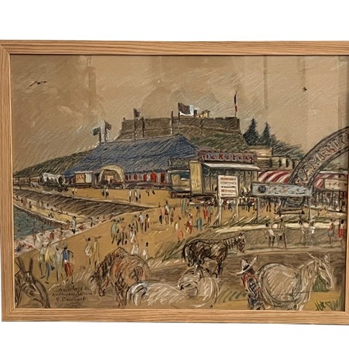 Framed Painting 'American Circus In Antibes' By Provust